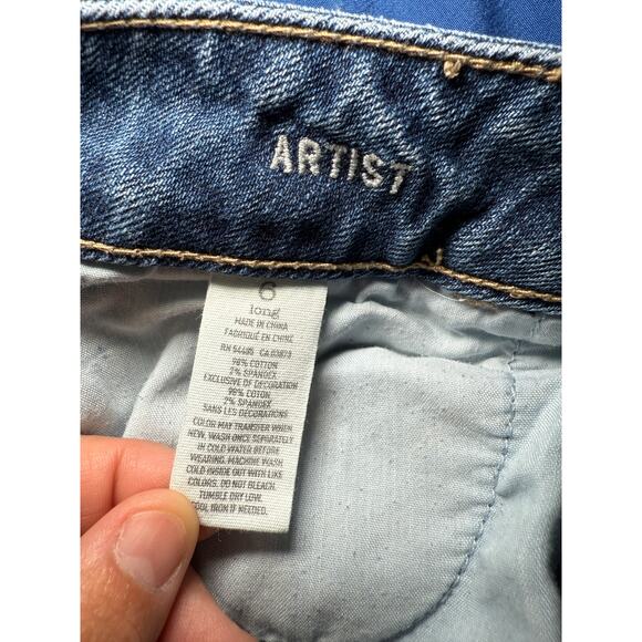 American Eagle artist jeans womens 6 long‎ y2k classic normcore casual - Picture 4 of 8